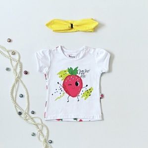 T-shirt truskawka dla dziewczynki 56-92 cm