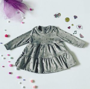 Sukienka satin gray dla dziewczynki 56-92 cm