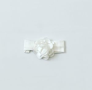 Opaska biały kwiat dla dziewczynki