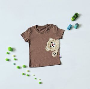 T-shirt brązowy miś dla chłopczyka 56-92 cm