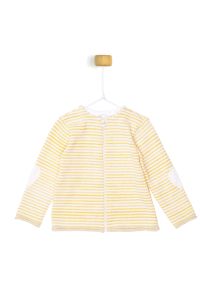 Żółty sweterek w białe paseczki dla dziewczynki 56-92 cm