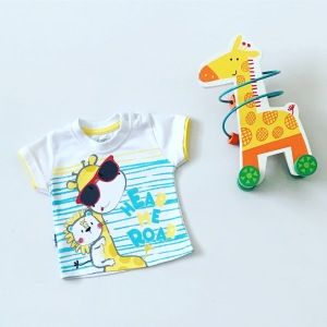 T-shirt żyrafa dla chłopczyka 56-92 cm