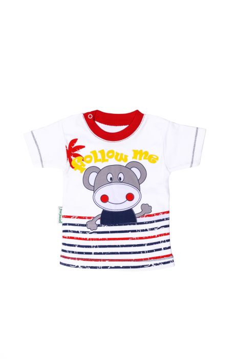 T-shirt z krótkim rękawkiem - małpka dla chłopczyka 56-92 cm